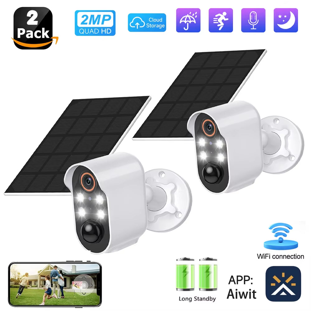 SunGuard 360: Solar-Powered WiFi PTZ Security Camera with 1080P HD Surveillance