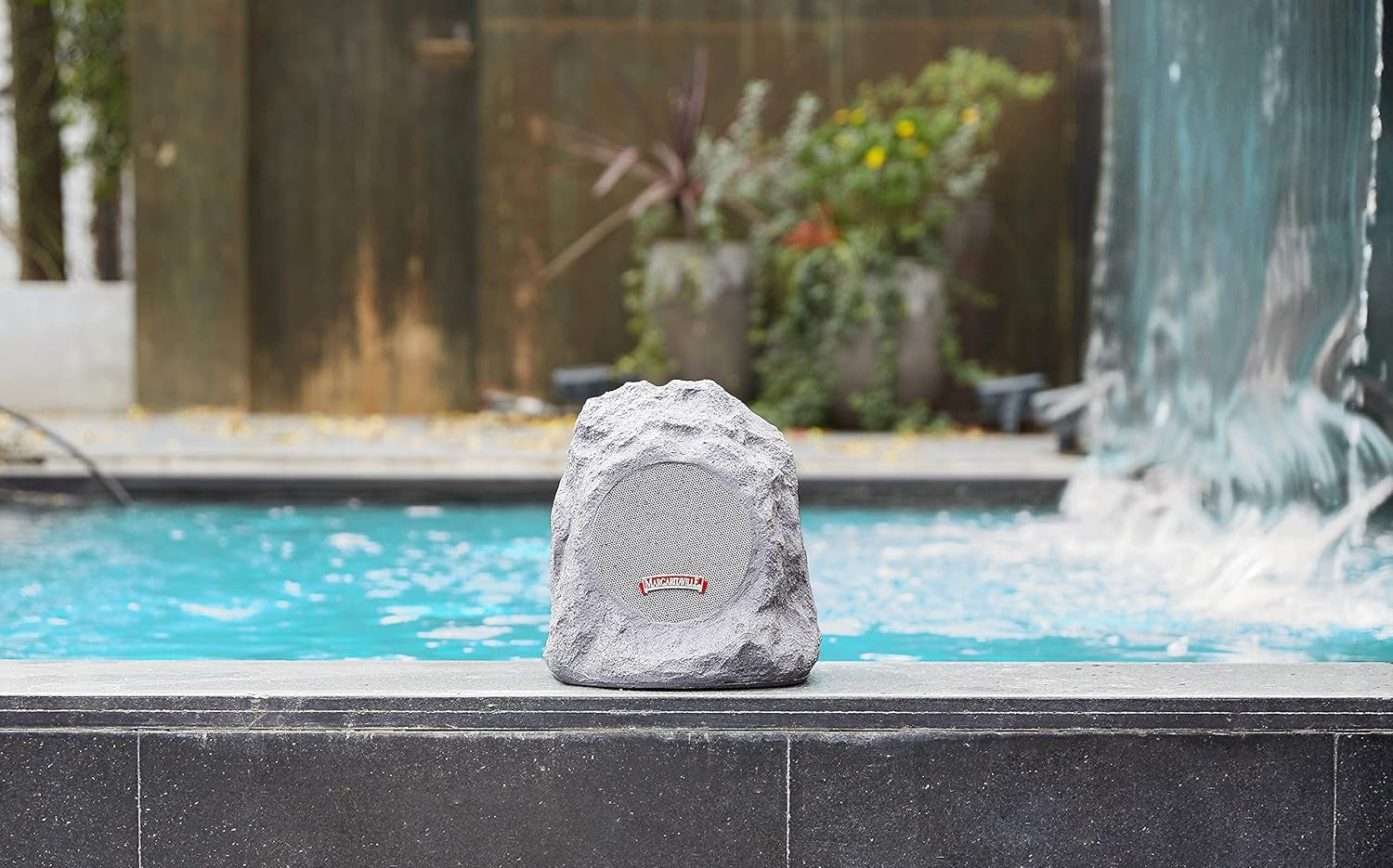 Margaritaville Outdoor Rock Bluetooth Wireless Speaker | Durable Bluetooth Speakers, Fantastic Yard or Patio Decor, IPX-4 Waterproof Rated, Granite Grey “On the Rock”