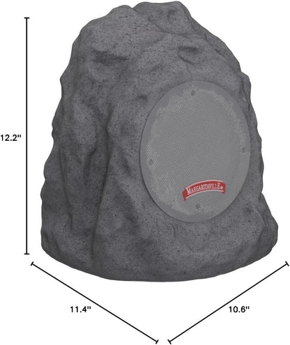 Margaritaville Outdoor Rock Bluetooth Wireless Speaker | Durable Bluetooth Speakers, Fantastic Yard or Patio Decor, IPX-4 Waterproof Rated, Granite Grey “On the Rock”