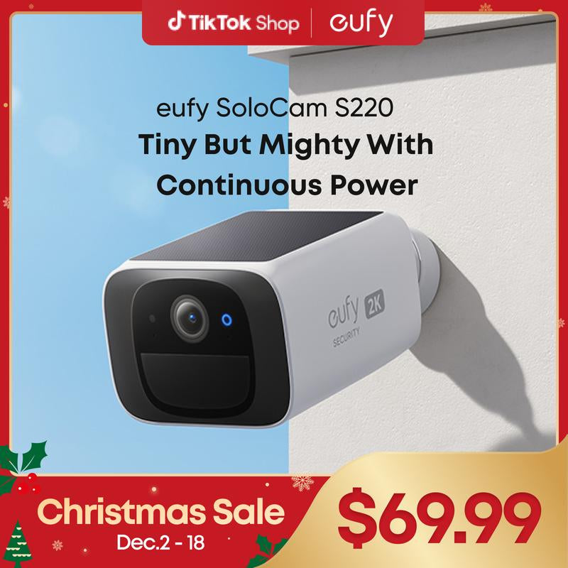 Wireless 2K Outdoor Solar Security Camera