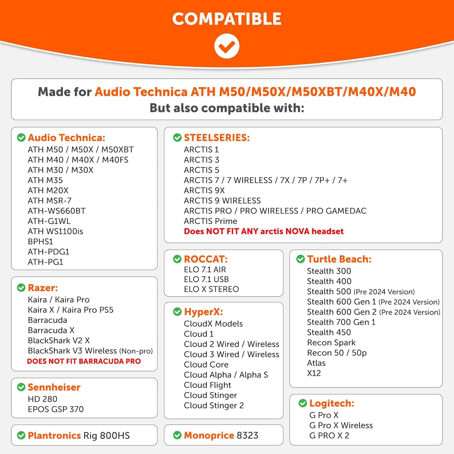 Wicked Cushions Extra Thick Velour Premium Earpads - Compatible with Steelseries Arctis/Hyperx Cloud/Ath M50X & More | Black Floral